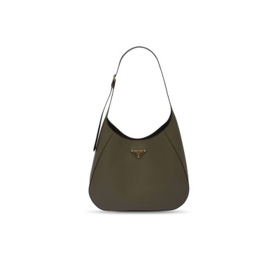 PRADA CITY MEDIUM LEATHER SHOULDER BAG IN BLACK 1BC181 (40*30*9cm)